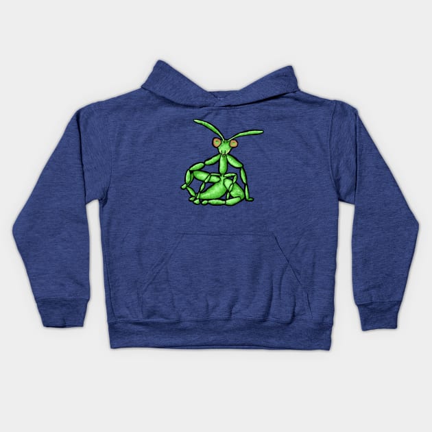 Praying Mantis Kids Hoodie by Royal Ease